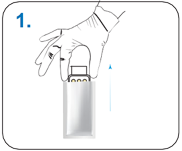 Put on clean gloves and remove a twin (HiSCC) cartridge from packaging