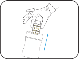 Put on clean gloves, and remove cartridge from pack