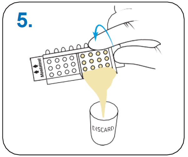 Pour off surplus milk from chamber 2 and discard