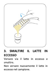 3. DISCARD SURPLUS MILK 3. PREPARE