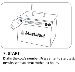 7. START 6. START TEST OR REFRIGERATE